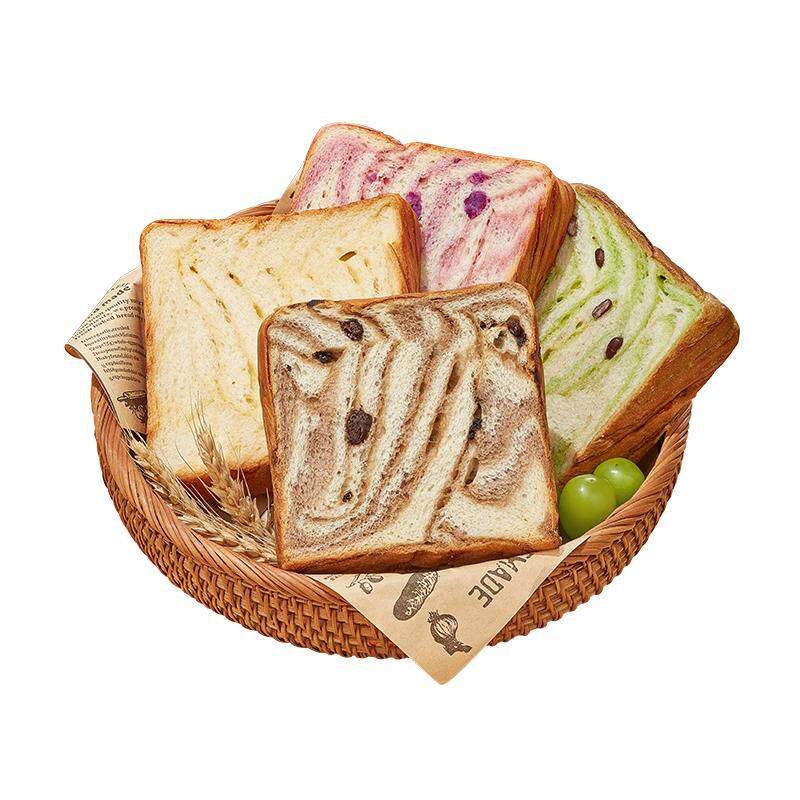 碧翠园鲜奶黄油厚切吐司面包手撕营养早餐面包巧克力整箱0添蔗糖