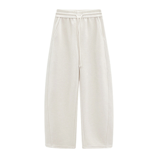 HONRN/红人松紧腰抽绳收腰显瘦直筒阔腿休闲裤女秋冬HK59OK088