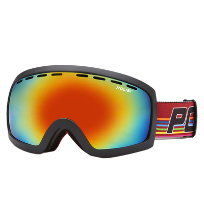 polisi专业滑雪镜双层防雾卡近视