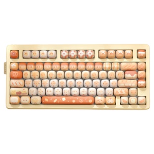 猫尔本MOG高度馒头圆润可爱主题热升华十字机械键盘女生键帽