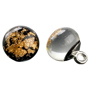 新中式盘扣金箔纽扣透明仿玉石扣汉服衬衫国风旗袍珍珠扣子装饰扣