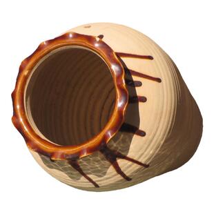 陶罐花器多肉老桩粗陶 手工土陶透气绿植花盆破损包赔【绿玥苑】