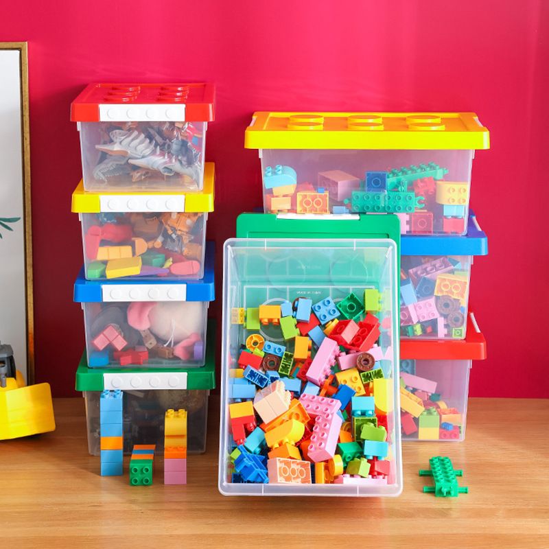 积木收纳箱大容量家用整理零件储物箱儿童玩具小子箱颗粒杂物宝宝