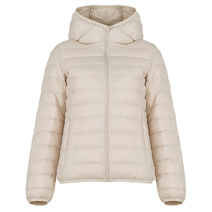 袂绒轻薄短款连帽羽绒服女2025新款超薄轻便简约百搭保暖秋冬外套