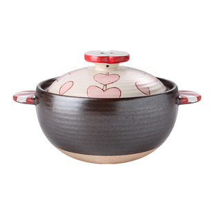 万土烧粗陶土锅 家用煲汤砂锅炖锅耐高温燃气灶电陶炉适用