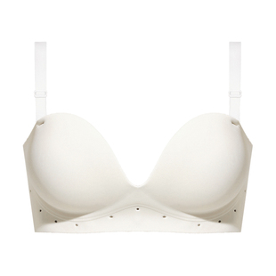 哈安主播加厚抹胸文胸一体聚拢小胸固定杯品牌专柜正品旗舰店显大