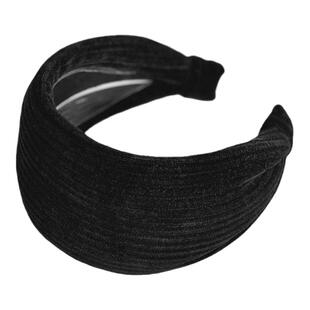 暮加宽超厚款 雪尼尔粗条绒6色大发箍原创纯色布艺发饰秋冬厚头箍