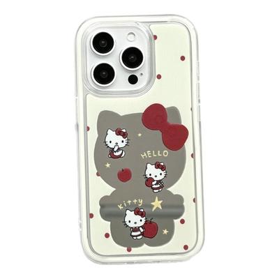 适用iPhone镂空镜面KT猫手机壳