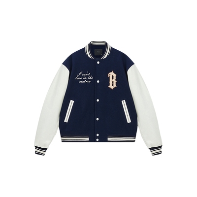 BONELESS弧形logo棒球夹克