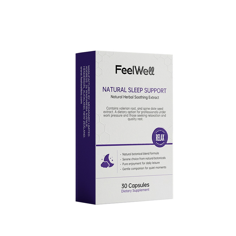 FeelWell茶氨酸gaba氨基丁酸助眠胶囊缓解压力睡眠片安神眠褪黑素