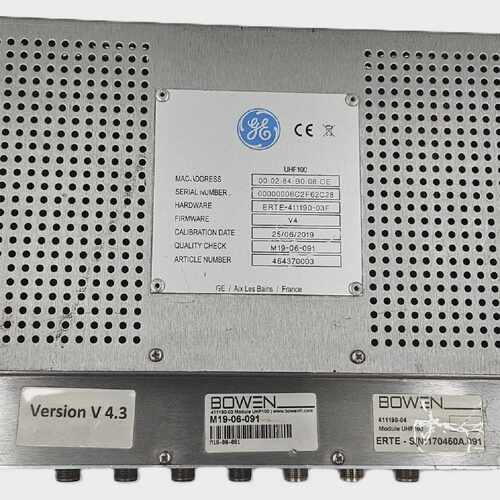 GE/BOWEN UHF100 MONITORING MODULE VERSION V 4.3 FAST SHIP
