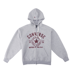 Converse匡威男女卫衣外套春新品复古潮流宽松连帽开衫UCJ441-G59