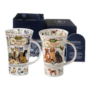 英国DUNOON丹侬创意手绘骨瓷马克杯男生款大容量茶杯水杯新年礼物