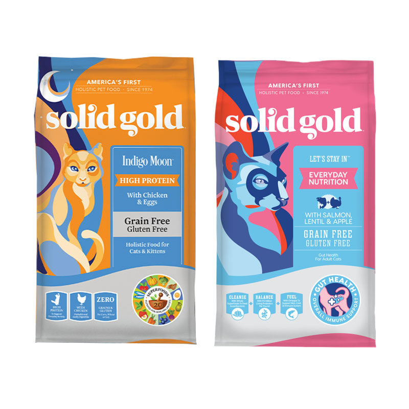 素力高猫粮成幼猫进口Solid Gold金装金素鸡肉生鲜美毛三文鱼12磅