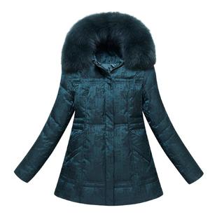 2025冬装新款妈妈装羽绒服女短款50岁60大码中老年女装白鸭绒外套