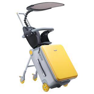 儿童行李箱小孩可坐可骑拉杆箱懒人旅游可登机遛溜娃神器箱格灵童