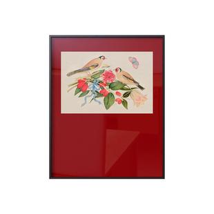 花鸟迎春图》新中式客厅书房装饰画中国风新年喜庆挂画玄关柜壁画