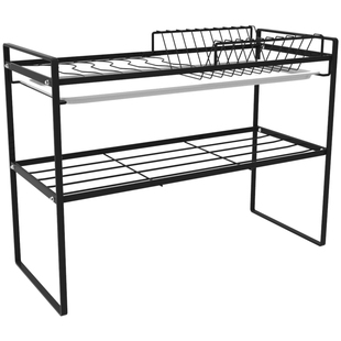 水槽碗架沥水架家用厨房置物架台面晾碗碟筷滤水收纳篮双层碗盘架