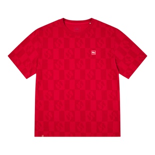 乔丹质燥针织T恤衫男2026春季透气新年红色运动短袖QDLHS3261283B