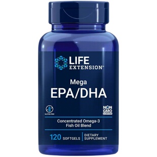 现货美国Life Extension儿童脑黄金EPA/DHA提升记忆力鱼油120粒