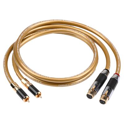 ATAUDIO 发烧级美国卡达斯纯铜RCA转XLR音频线双莲花转卡侬信号线