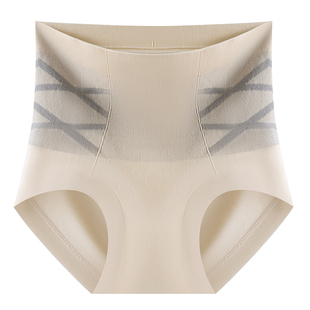 X黑绷带高腰收腹内裤女2025新款舒适提臀无痕加长裆塑身美体裤GQ