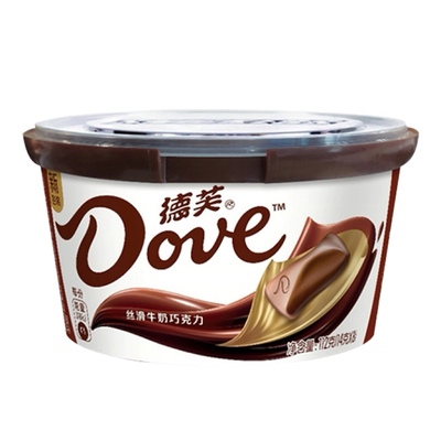 德芙牛奶巧克力112g小碗装