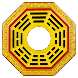 实木八卦镜子凸面镜太极九宫镜大门上对电梯厕所门阳台窗户用挂件