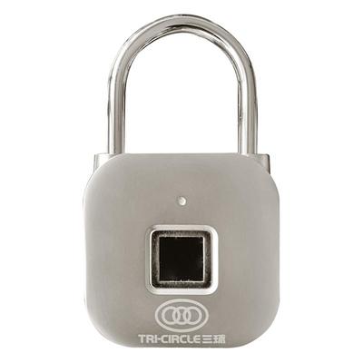 三环指纹挂锁锌合金材质