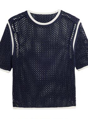 Adidas/阿迪达斯正品三叶草新款男蓝白色经典街头短袖T恤KA7052