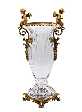 水晶花瓶欧式风客厅玄关装饰摆件