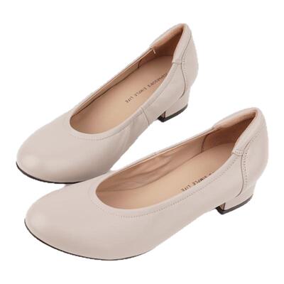 壹家单鞋方跟3公分防掉跟防磨脚