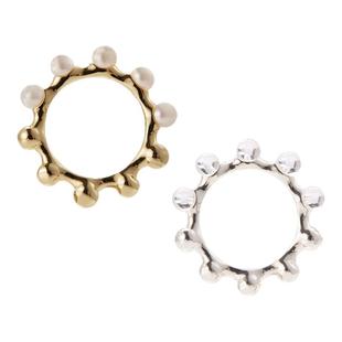 SOFT ROOM天然珍珠白水晶双面水珠戒指清透感小众原创设计感简约