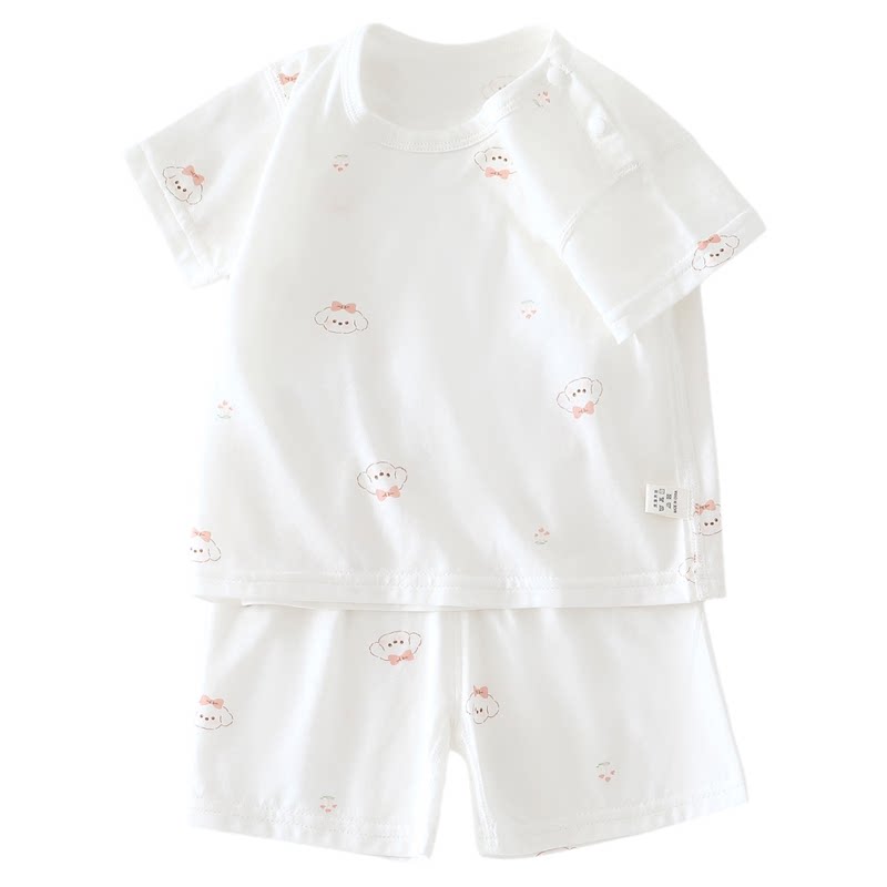 宝宝分体套装夏季薄款纯棉衣服夏套装