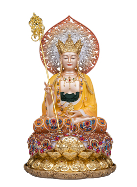 合成玉石精美娑婆三圣摆件
