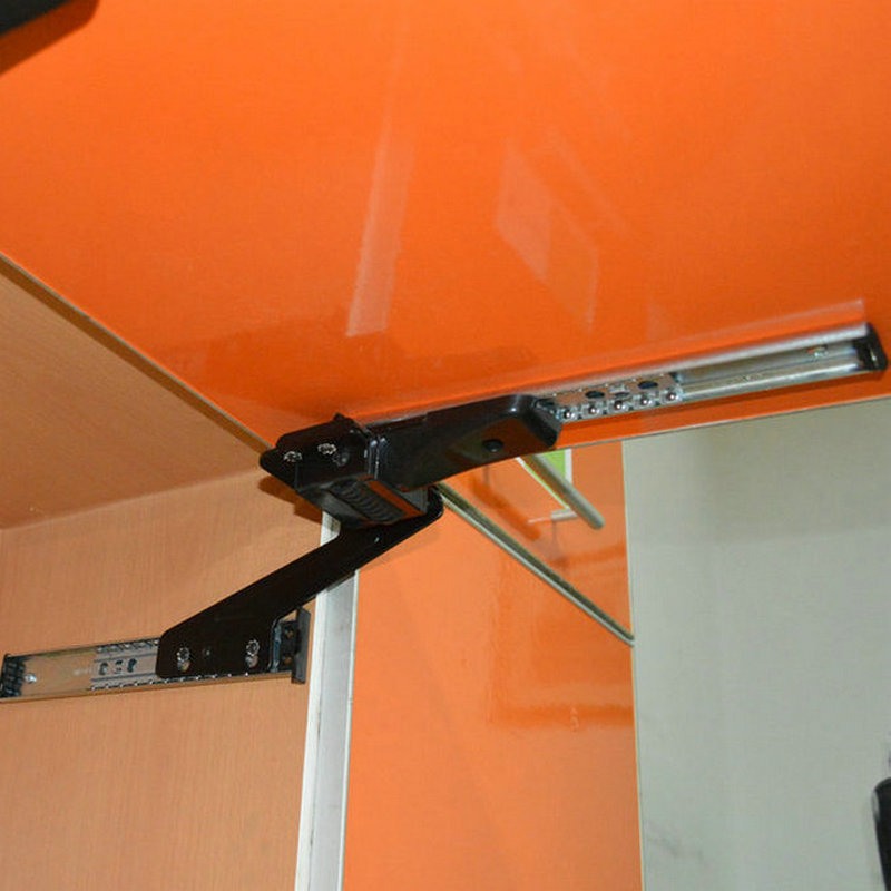 橱柜门内藏上翻液压缓冲滑轨上移阻尼支撑吊柜内推双滑道暗藏配件