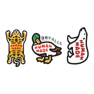 贴纸老虎humanmade贴纸鸭子个性车贴画创意笔记本电脑北极熊日系