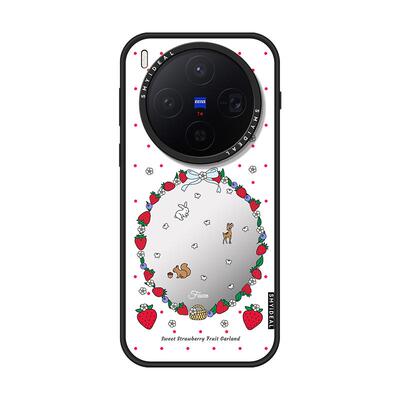 磁吸手机壳vivox300适用vivox200新款x200pro外壳promimi草莓花环ultra不会撞壳oppofindx9超好看独特findx8
