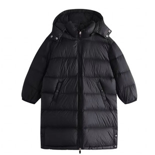2025新款冬装女童长款柔软厚实连帽90白鸭绒三防男孩羽绒服3-18岁