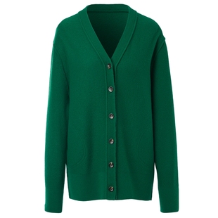 IIIVIVINIKO“进口美丽诺羊毛”百搭缩绒针织开衫女M340213623D