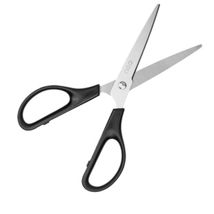 得力美工手工剪纸刀办公用品不锈钢学生无尖圆头大号小号剪刀家用厨房裁缝多功能剪子裁纸裁剪防水防锈实用