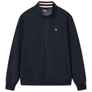 FILA 斐乐官方男士针织长袖外套2025冬新款时尚基础生活休闲上衣