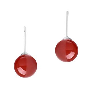 洞天TONETALE绯之霞红玛瑙耳钉轻奢高级感百搭通勤风耳饰新中式