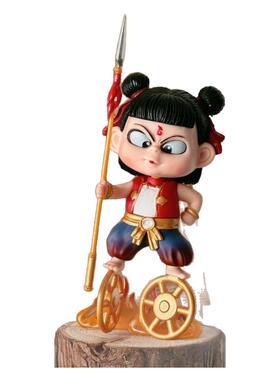 蜡笔小新cos哪吒风火轮野原新之助手办可爱摆件周边公仔玩偶礼物