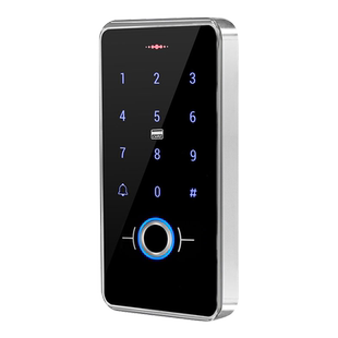 防水指纹门禁系统一体机玻璃门密码锁电子刷卡锁磁力锁电插锁套装