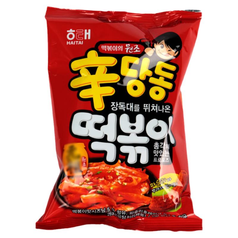 韩国进口膨化食品海太辣炒年糕条甜辣打糕条110g/袋装 办公室零食