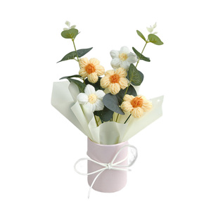 教师节毛线花束成品小学生幼儿园毕业送老师女生同学谢师伴手礼物