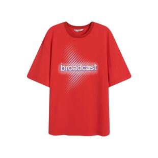 播2023春秋显瘦百搭修身小众宽松H型彩色立体字母T恤女BDQ1YD0039