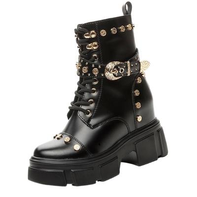 欧洲站震地王短靴英伦真皮马丁靴