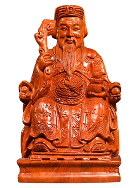 土地公土地婆神像客厅供奉工艺品